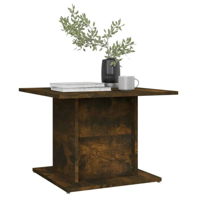 Berkfield Home Decorative Coffee Table Smoked Oak 55.5x55.5x40 cm Engineered Wood in Brown - image 1