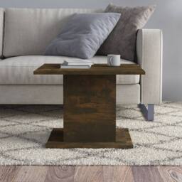 Berkfield Home Decorative Coffee Table Smoked Oak 55.5x55.5x40 cm Engineered Wood in Brown - thumbnail 4