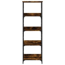 Berkfield Home Bookshelf Smoked Oak 50x33x153 cm Engineered Wood in Brown - Size: 50 x 33 x 153 cm - thumbnail 4