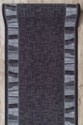 RugsX Anti-Slip Linea Runner in Grey - Size: 100 cm x 470 cm - thumbnail 4