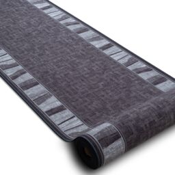 RugsX Anti-Slip Linea Runner in Grey - Size: 100 cm x 470 cm - thumbnail 2