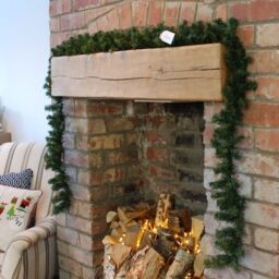 Samuel Alexander 2.7m (9ft) x 20cm Pine Christmas Garland Plain Green - Size: 2.7m (9ft) x 20 cm