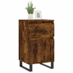 Berkfield Home Sideboards 2 pcs Smoked Oak 40x35x70 cm Engineered Wood in Brown - Size: 40 x 35 x 70 cm - thumbnail 3