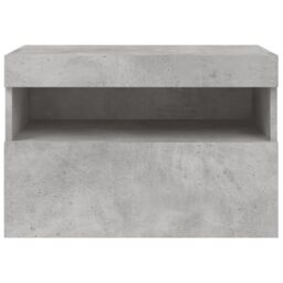 Berkfield Home TV Wall Cabinet with LED Lights Concrete Grey 60x30x40 cm - Size: 60 x 30 x 40 cm - thumbnail 9