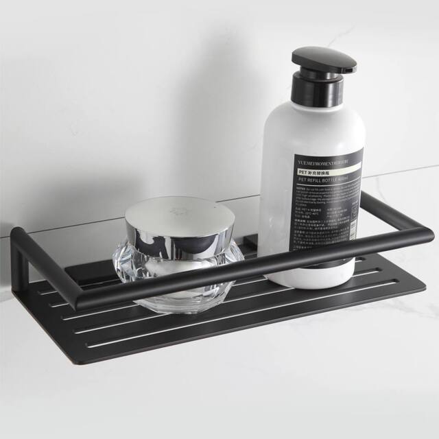 Showerdrape Verso Stainless Steel Black Rectangular Shower Basket - image 1