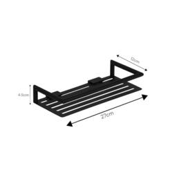 Showerdrape Verso Stainless Steel Black Rectangular Shower Basket - thumbnail 3