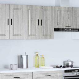 Berkfield Home Kitchen Wall Cabinet Porto Grey Sonoma Engineered Wood - thumbnail 3