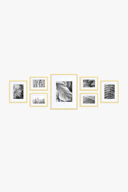 nielsen 7 Piece Aluminium Picture Frames Gallery Set - Gold - image 1