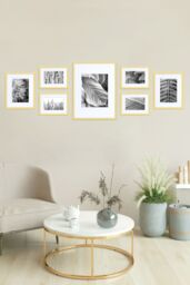 nielsen 7 Piece Aluminium Picture Frames Gallery Set - Gold - thumbnail 2