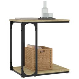 Berkfield Home Side Table Sonoma Oak 50x35x52 cm Engineered Wood in Brown - Size: 50 x 35 x 52 cm - thumbnail 4