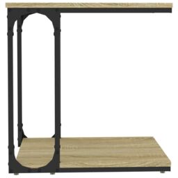 Berkfield Home Side Table Sonoma Oak 50x35x52 cm Engineered Wood in Brown - Size: 50 x 35 x 52 cm - thumbnail 5