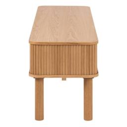 Wyld Haus Copenhagen Natural Oak TV Unit with 2 Tambour Doors L140 x D40 x H45cm - thumbnail 5