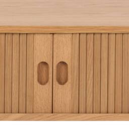 Wyld Haus Copenhagen Natural Oak TV Unit with 2 Tambour Doors L140 x D40 x H45cm - thumbnail 8