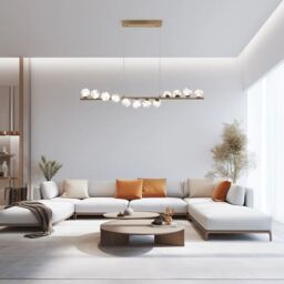 Garwarm 12 - Light LED Dimmable Linear Kitchen Island Pendant Gold - thumbnail 2