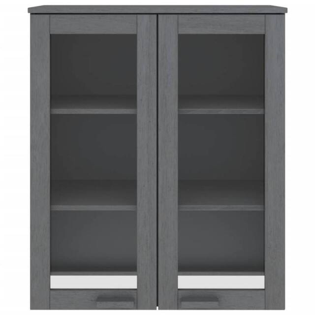 Berkfield Home Top for Highboard HAMAR Dark Grey 85x35x100cm Solid Wood Pine - Size: 85 x 35 x 100 cm - image 1