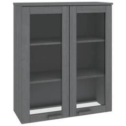 Berkfield Home Top for Highboard HAMAR Dark Grey 85x35x100cm Solid Wood Pine - Size: 85 x 35 x 100 cm - thumbnail 3