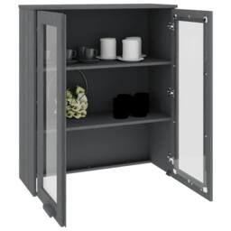 Berkfield Home Top for Highboard HAMAR Dark Grey 85x35x100cm Solid Wood Pine - Size: 85 x 35 x 100 cm - thumbnail 7