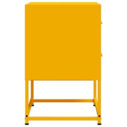 Berkfield Home Durable Bedside Cabinets 2 pcs Mustard Yellow 36x39x60.5 cm Steel - thumbnail 7