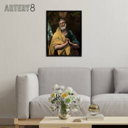 "Artery8 Apostle Guilt Saint Peter in Tears El Greco Black Framed Canvas Art - Size: W12"" x H16""" - thumbnail 3