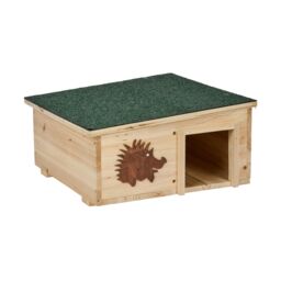 mysmartbuy Hedgehog Home - FSC Wood Wildlife Shelter with Felt Roof for Nesting in Natural - thumbnail 2