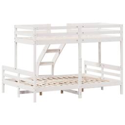 Berkfield Home Beautiful Bunk Bed without Mattress 80x200/140x200 cm White Solid Wood - thumbnail 6