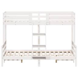 Berkfield Home Beautiful Bunk Bed without Mattress 80x200/140x200 cm White Solid Wood - thumbnail 4