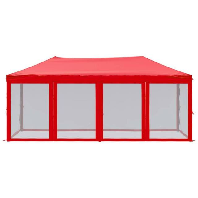 Berkfield Home Sturdy Folding Party Tent with Sidewalls Red 3x6 m - image 1