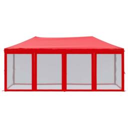 Berkfield Home Sturdy Folding Party Tent with Sidewalls Red 3x6 m