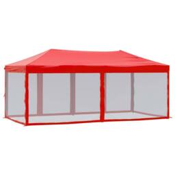 Berkfield Home Sturdy Folding Party Tent with Sidewalls Red 3x6 m - thumbnail 5