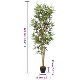 Berkfield Home Artificial Bamboo Tree 552 Leaves 120 cm Green - thumbnail 4