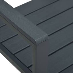 Berkfield Home Garden Bench 120 cm HDPE Grey Wood Look - thumbnail 5