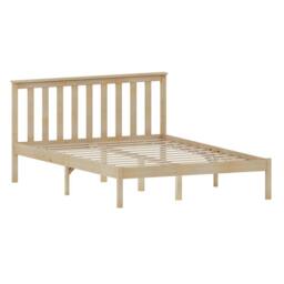HD Designs Milan Single Double King Size Wooden Bed Low Foot Bedroom Furniture in Brown - thumbnail 8