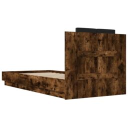 Berkfield Home Bed Frame without Mattress Smoked Oak 100x200 cm in Brown - thumbnail 6