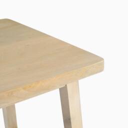 FurnitureboxUK Rockies Square White Oak Wood Side Table in Light Brown - thumbnail 5