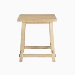FurnitureboxUK Rockies Square White Oak Wood Side Table in Light Brown - thumbnail 2