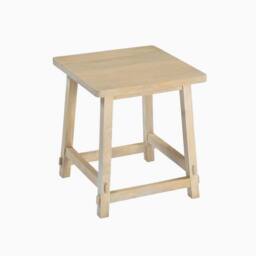 FurnitureboxUK Rockies Square White Oak Wood Side Table in Light Brown - thumbnail 4