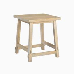 FurnitureboxUK Rockies Square White Oak Wood Side Table in Light Brown - thumbnail 3