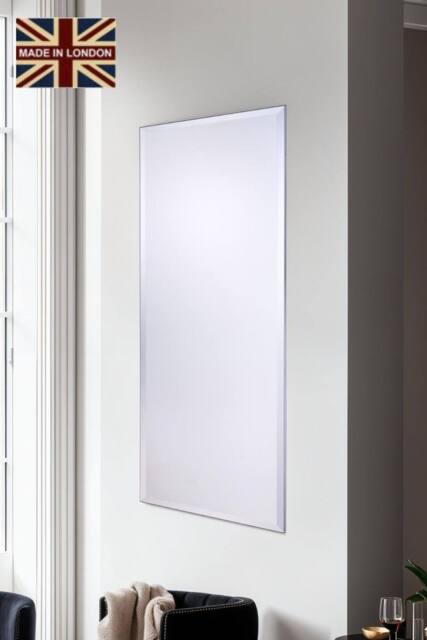 Yearn Mirrors Yearn Minimal Full length Bevelled Mirror 152x61cm in Metallic Silver - Size: 152x61 cm - image 1