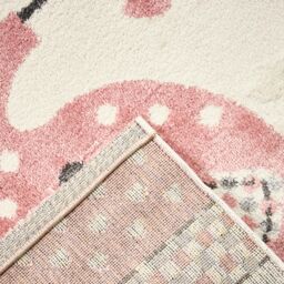 Bravich LTD Pink Elephant & Hearts Kids Rug Soft Pile Nursery Playroom Bedroom Rug - Size: 120 cm x 170 cm - thumbnail 8