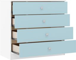 Seconique Denver 4 Drawer Chest in Blue - thumbnail 4