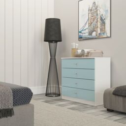 Seconique Denver 4 Drawer Chest in Blue - thumbnail 1