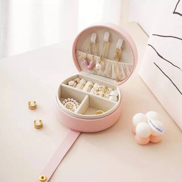 Kelvenix Pink Portable Jewelry Box Organizer Travel Storage Case - image 1