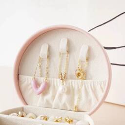 Kelvenix Pink Portable Jewelry Box Organizer Travel Storage Case - thumbnail 2