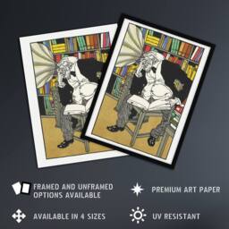 "Artery8 Dialectician With a Gramophone Moriz Jung Wall Art Poster Print - Size: W18"" x H24""" - thumbnail 2