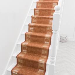 runrug Stair Runner Carpet - Durable, Non-Slip, 5.4mm - 'Alba' in Terracotta - Size: 66 cm x 690 cm - thumbnail 5