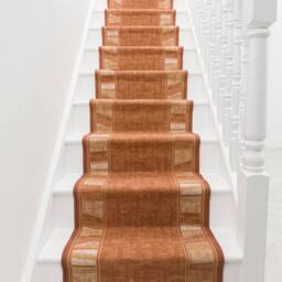 runrug Stair Runner Carpet - Durable, Non-Slip, 5.4mm - 'Alba' in Terracotta - Size: 66 cm x 690 cm - thumbnail 3