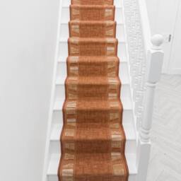 runrug Stair Runner Carpet - Durable, Non-Slip, 5.4mm - 'Alba' in Terracotta - Size: 66 cm x 690 cm - thumbnail 6
