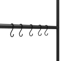 Berkfield Home Towel Rack Ladder with 5 Tiers Black 58x175 cm Iron - thumbnail 5