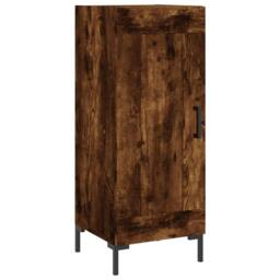 Berkfield Home Sideboard Smoked Oak 34.5x34x90 cm Engineered Wood in Brown - thumbnail 3