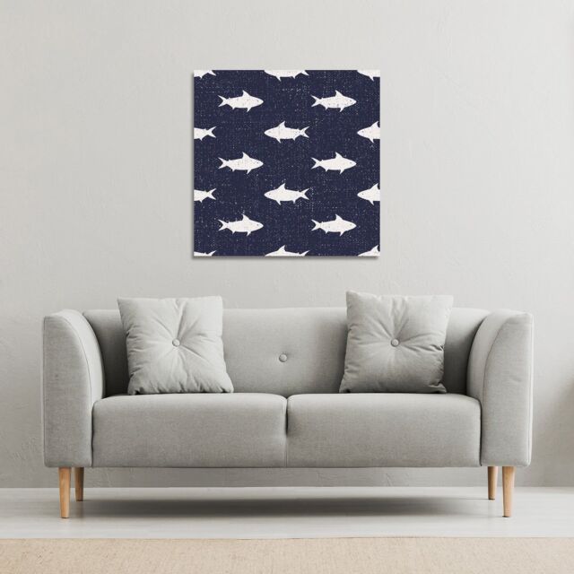 Benjamin Tate Design Fish (Canvas Print) / 61 x 61 x 4cm in Natural - Size: 61 x 61 x 4 cm - image 1